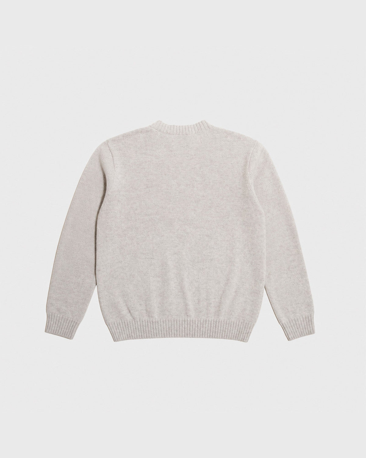 Pull col montant BARDO gris clair en laine et cachemire, vu de dos, CHEZ NOUS