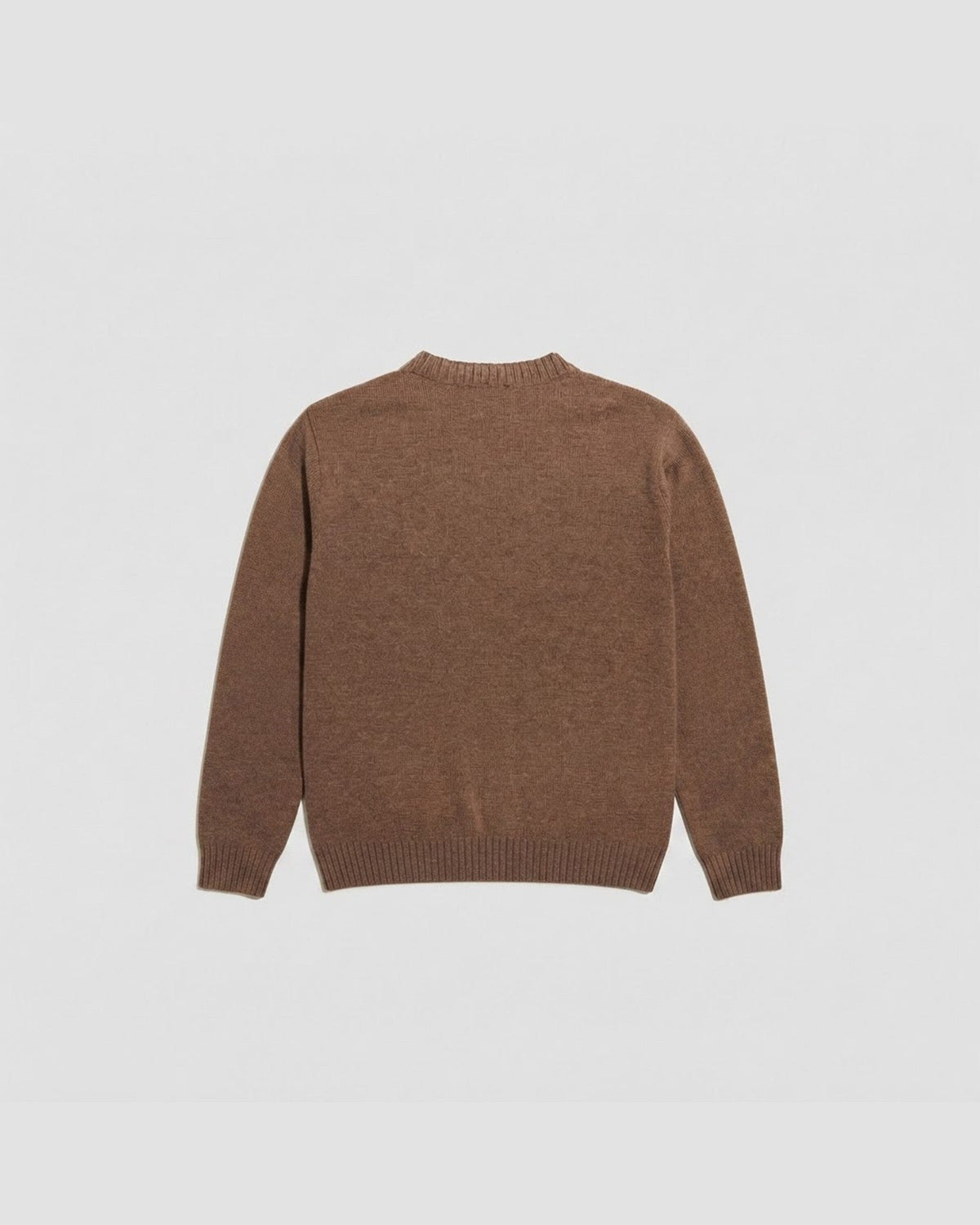 Pull col montant BARDO taupe en laine et cachemire, vu de dos, CHEZ NOUS