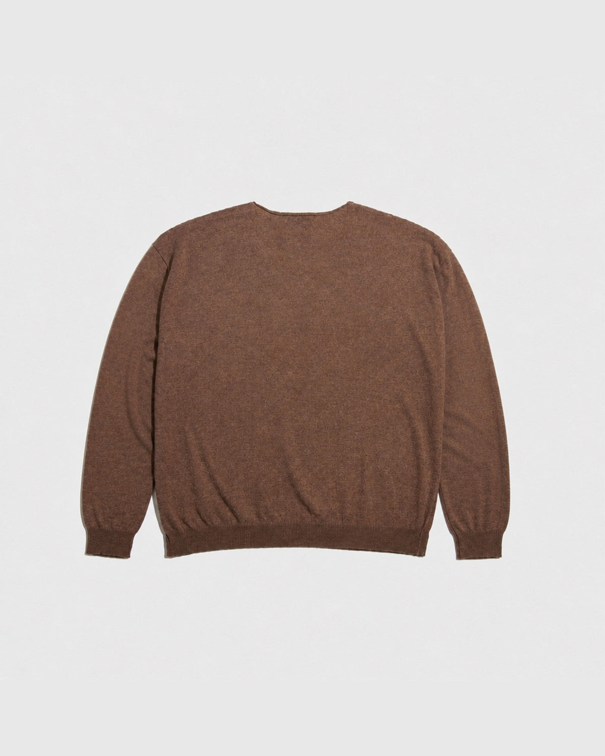 Pull col V SALAMBO taupe en laine et cachemire, vu de dos, CHEZ NOUS